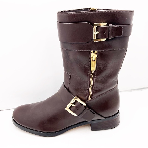 {Michael Kors} Gansevoort Leather Mid-Calf Boot' - Picture 16 of 16